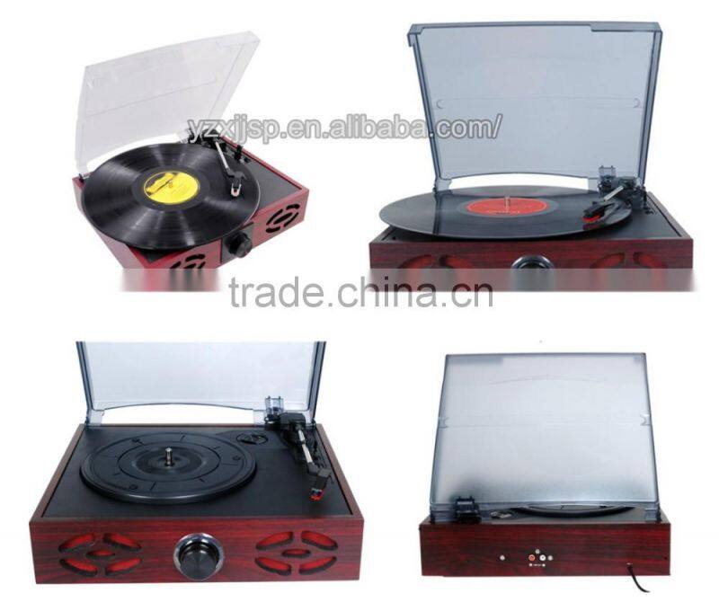 Antique phonograph 3 speed LP turntable record player