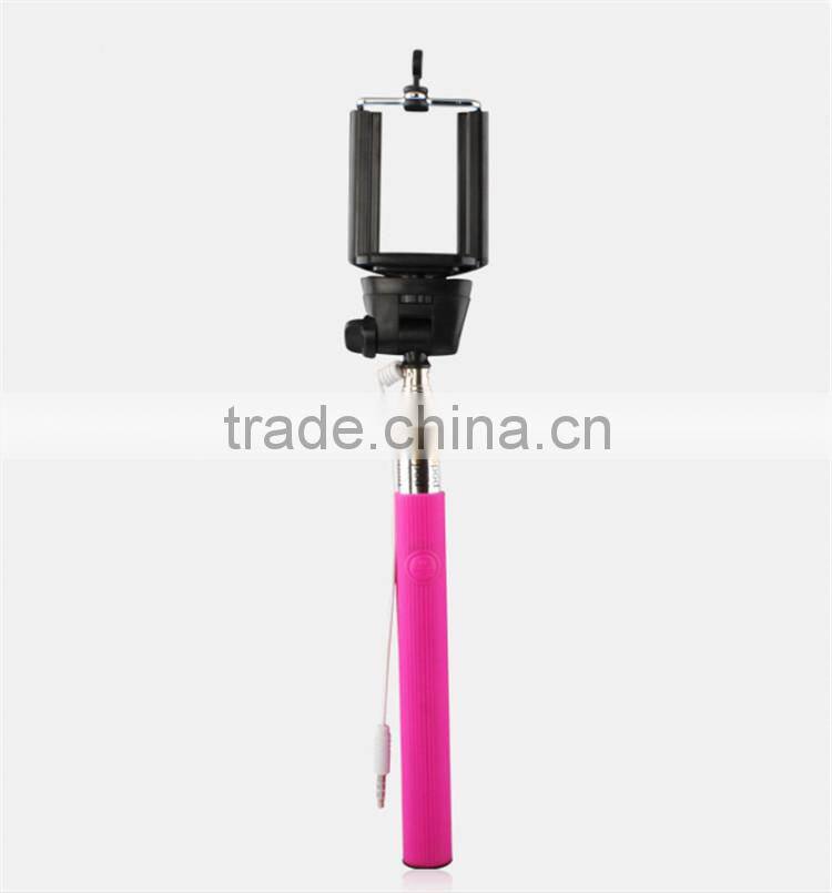 Extendable stainless steel Z07-5S selfie stick for all mobile phone monopod