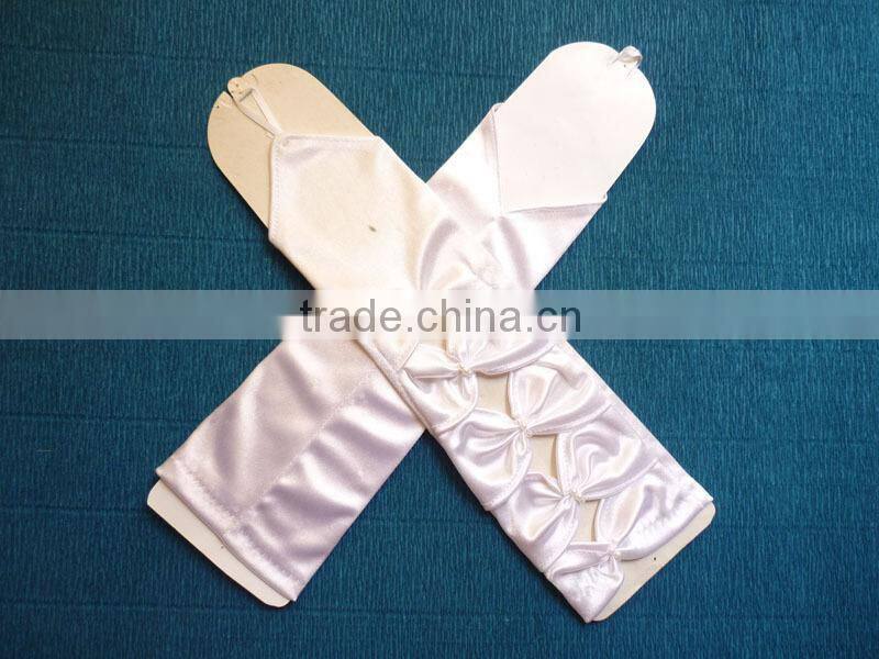 2015 Stretch Satin Fingertips Elbow Length Wedding Gloves