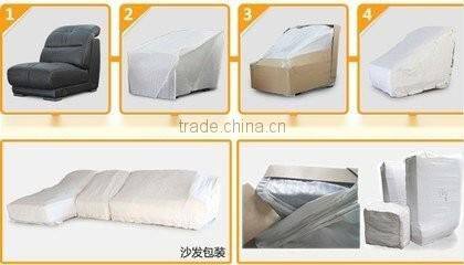 S818 Top grade office leather sofa with oil leather and stainless steel leg