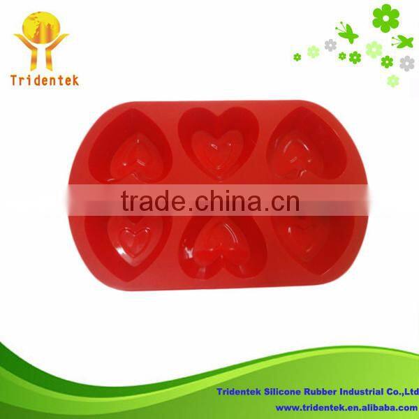 2015 kitchen gadgets Baking Tools 6-Cup heart love mold