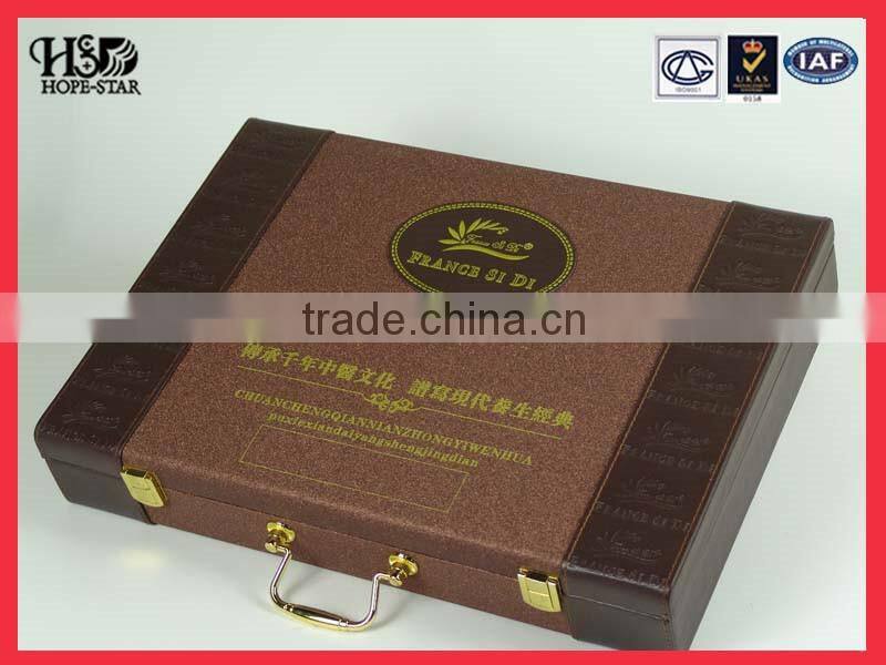 Customized box design wine box leather