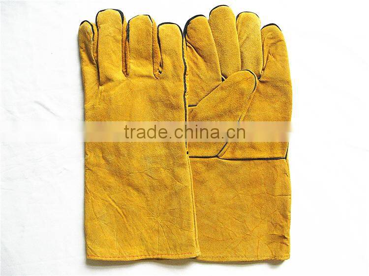 Wholesale High Quality Yellow Welding Gloves Heat Protection