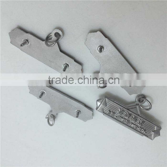 custom made zinc alloy metal name tag custom metal jewelry tags