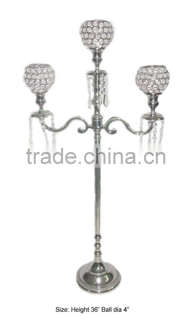 crystal wedding table candelabras