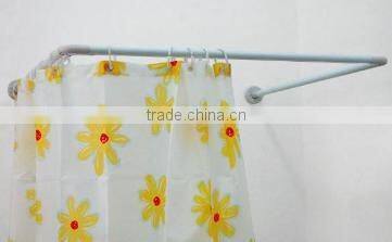 U shaped extension shower curtain rod