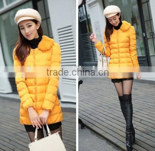 2015 Hot Sale Thicken Warm Sexy Coat Long Zipper Style OEM Price Fashion Beautiful Ladies Overcoat