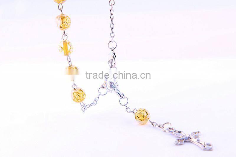 multicolor handmade rosary bracelet