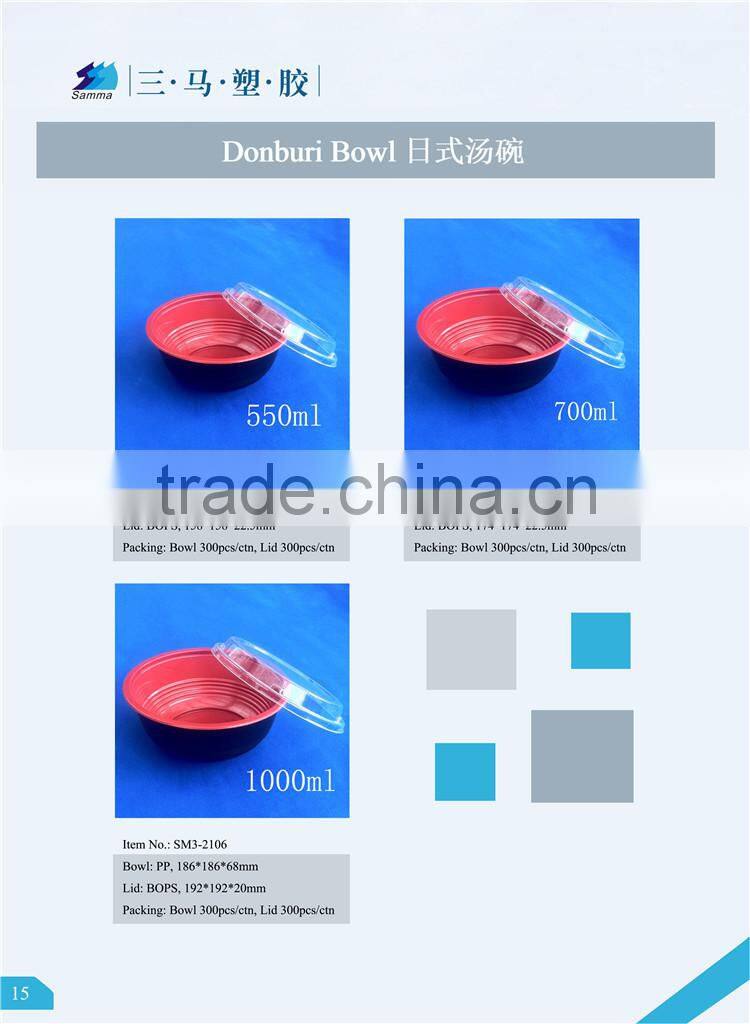 Disposable Plastic Take Out Soup Bowl