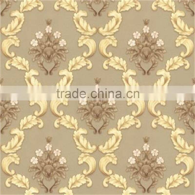 2016 damask design wallpaper with european style from China manufacturer
