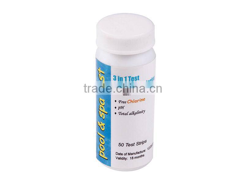 2015 Poolstar pool multipurpose test strips , ph cl test strips pool, 5 in 1 strip test