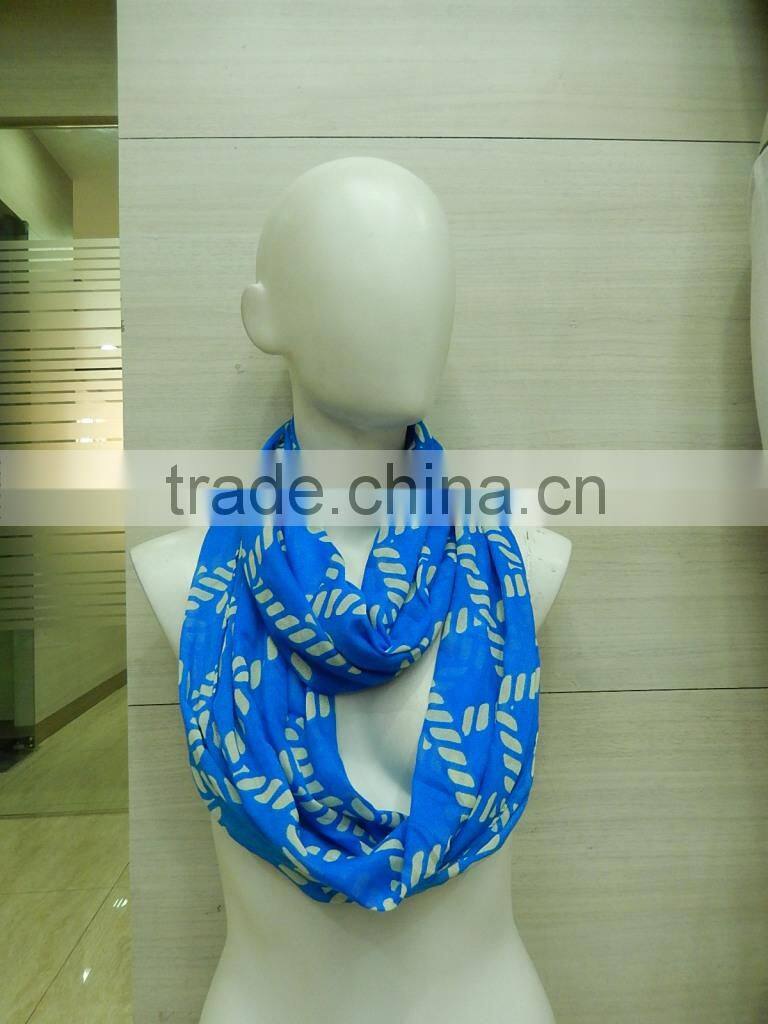100% polyester printed Loop Infinity Scarves