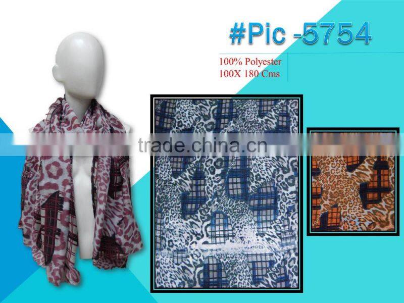Fancy polyester prints scarf 2016-2017