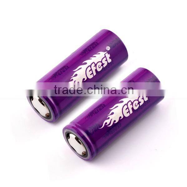 Hot new product Efest 26650 battery 5200mAh for mod li-ion battery in stock