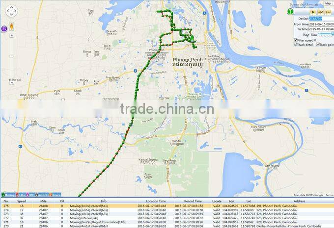 Real Time Portable Mini GMS/GPS/GPRS Tracker with hard wire charger