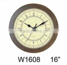 16 inch simple round wooden art wall clock