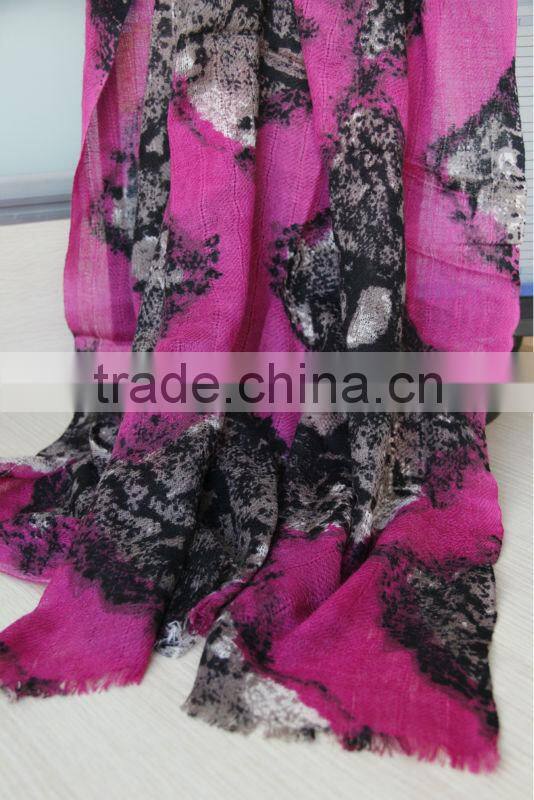 mixed colors worsted wool pashmina shawl