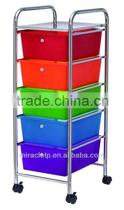 9 PP Plastic White Storage Drawers Cart Organizer