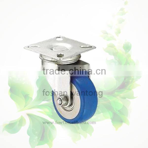 Small Caster Blue PVC Locking Furniture Caster Wheel