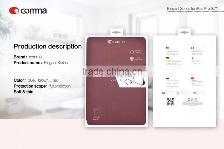 Factory Price Ultra Slim Leather Cover Cases With Stand For iPad Pro 9.7 Inch Size