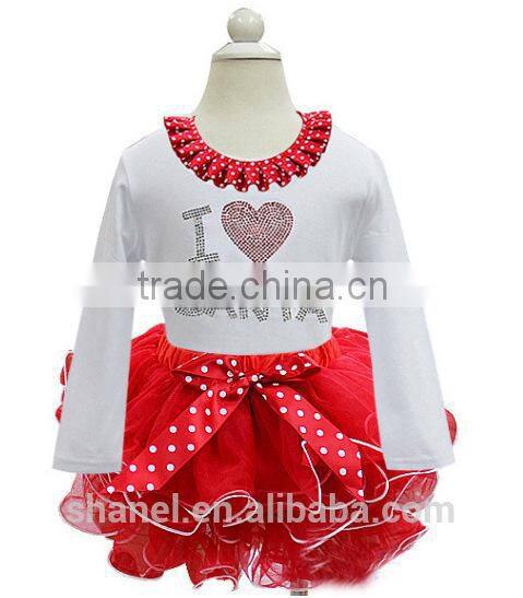 2015 Christmas/New year girls princess dress splicing girls fancy dress Christmas dress