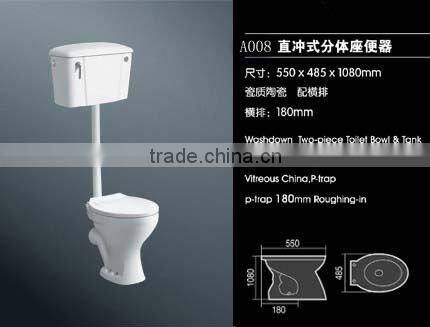 Chaozhou Bathroom Ceramic Two Piece Africa Toilet DT2688