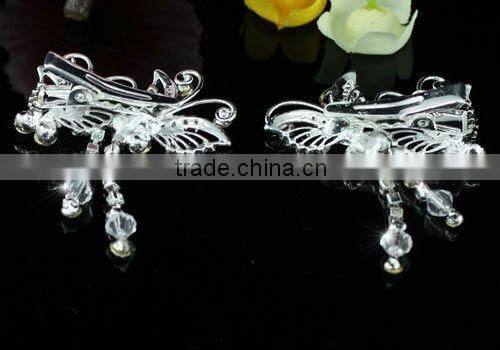 Weddiing 2 Pcs X set Bridal Party Butterfly Hair Clips CT1488