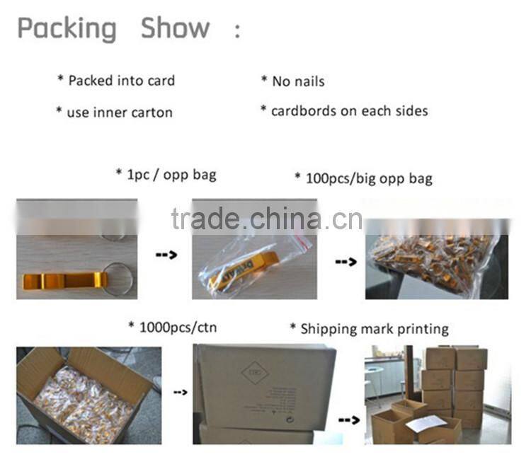 Promotional Customized Aluminum Beer Bottle Opener Keychain