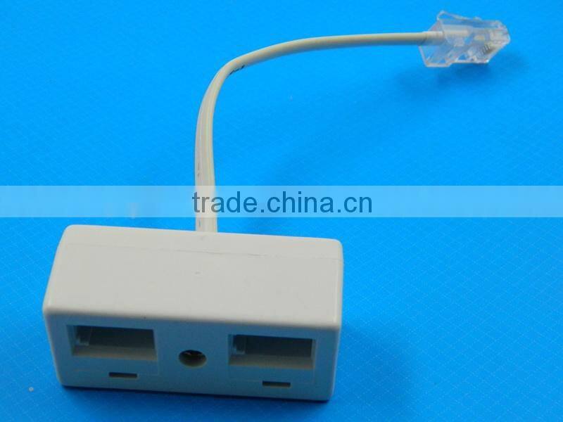 RJ45 to Dual US BT Socket Secondary Telephone Adapter