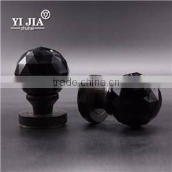 zinc alloy pink round glass pull knob door lock