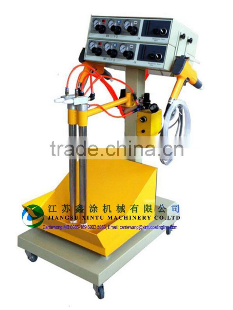 Dual Powder Guns Electrostatic box feeder vibrating powder coating system