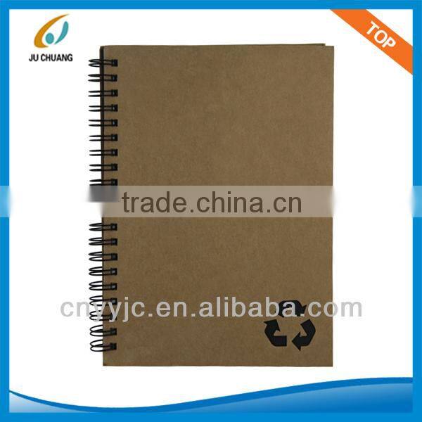 Portable kraft paper notebook with spiral binding