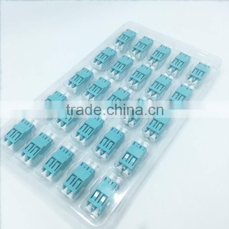 Chinese hot-sale LC DX MM Aqua fiber optic adapter