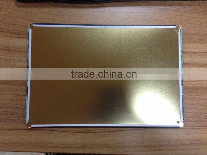 retro extrude tin beer sign