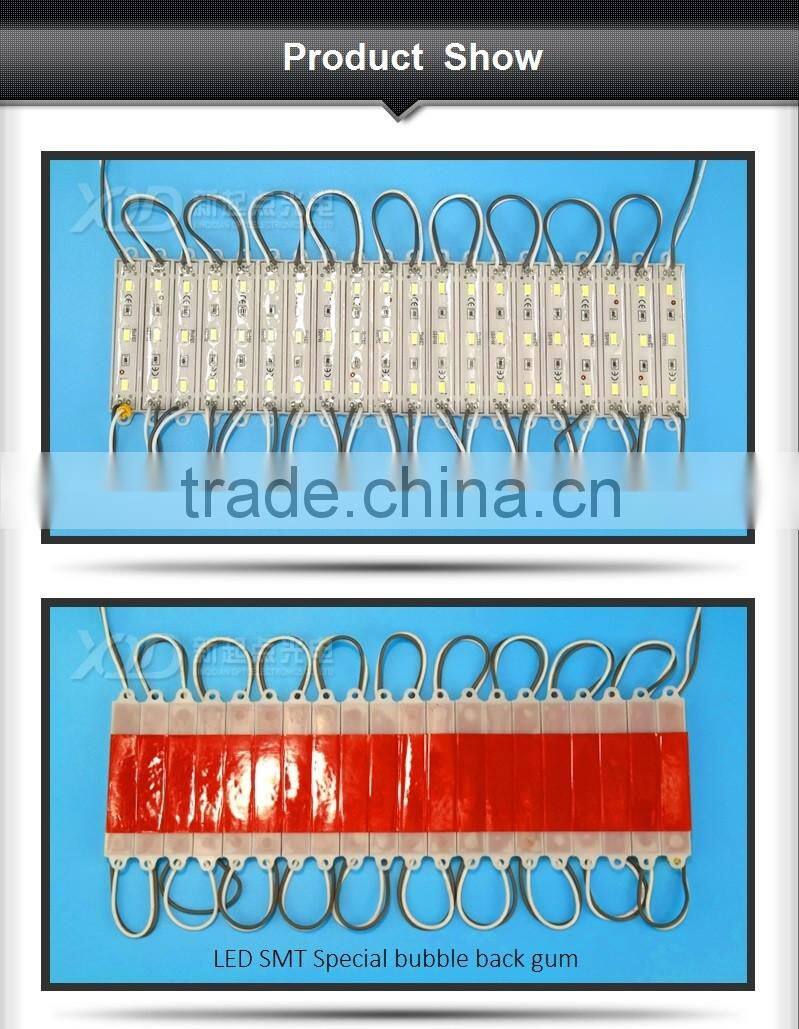 XQD cheapest LED module Epistar smd 5730 5630 leds 3Pcs Led 0.72W led module pixel lights single RGB color