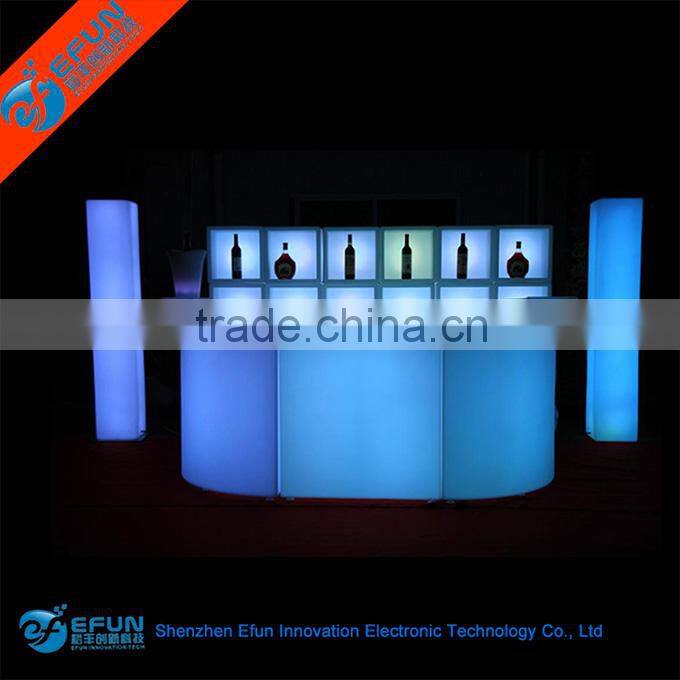 modern illuminated led glowing bar furniture counter table,led wine display table