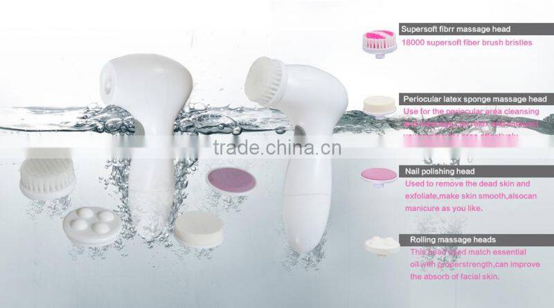 2015 factory CE & RoHS waterproof electric facial brush machiner sonic face massager