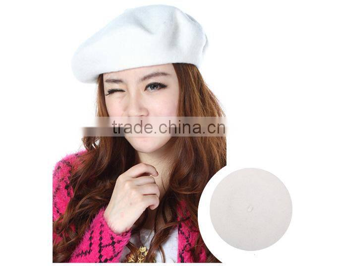 New Womens Winter Fashion Warm Soft Wool French Berets Tam Beanie Slouch Hat