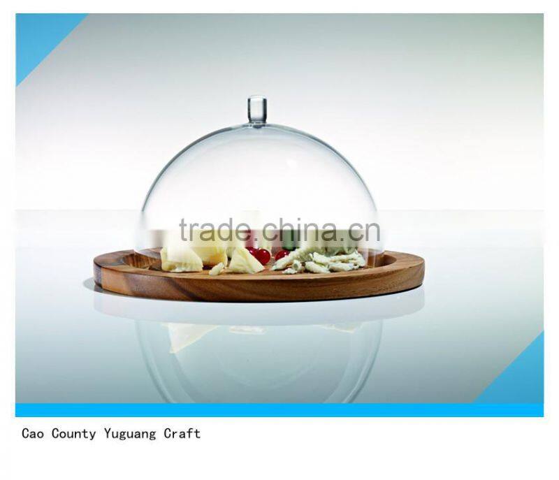 eco-friendly antique round wooden cheese plate