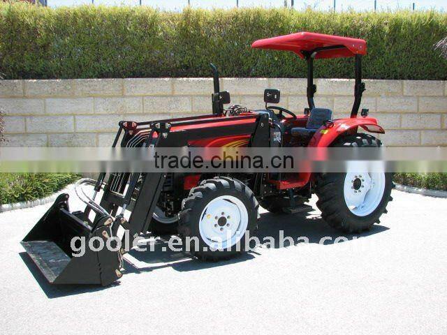 FEL Tractor, lawn tractor 40HP, 4x4, DQ404 with Front end loader, slasher mower, Backhoe, carry all, hold digger attachment