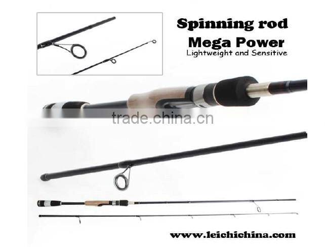 Light weight high carbon spinning fishing rod