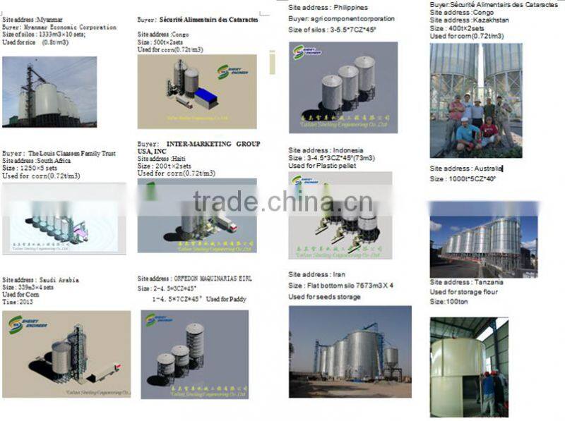 wheat maize corn flour storage silos for flour mill