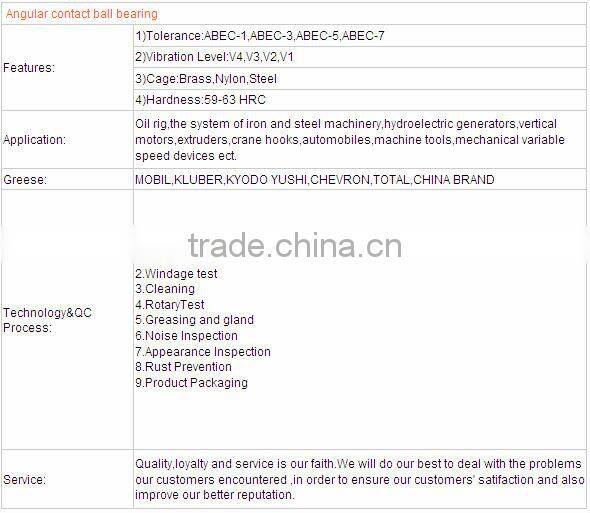 High precision bearing 7206C Angular Contact Ball Bearing 7206AC