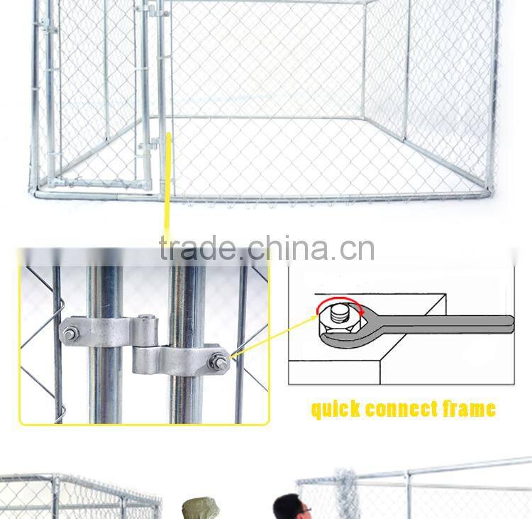 10x10x6 foot classic galvanized large outdoor dog fence dog kennel