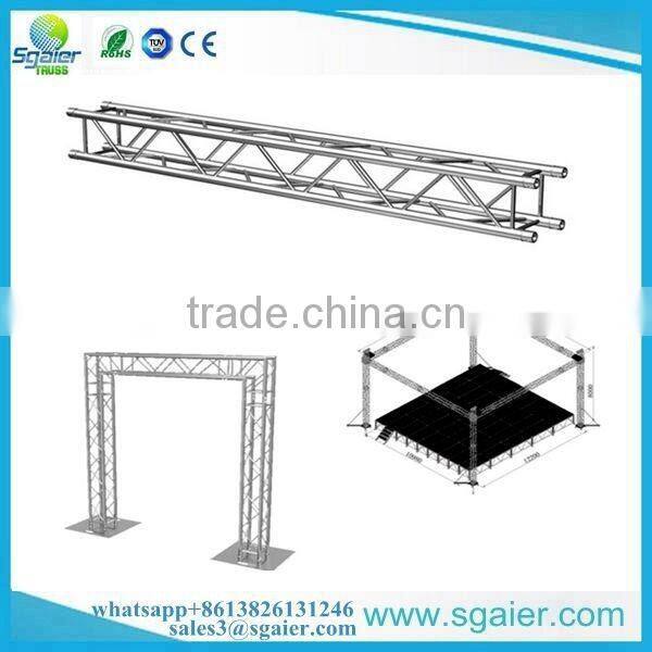 Aluminum spigot truss 6m high square flat roof exhibiton event truss for sale