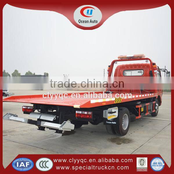 Dongfeng dlk flat wrecker truck 4X2 tow truck for sale