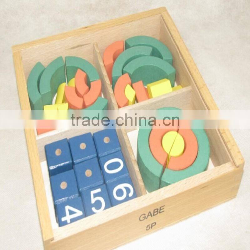 Wooden Froebel Gabe 5P Teaching Assist Tool Learning Educational Preschool Training Numbers and shapes toys