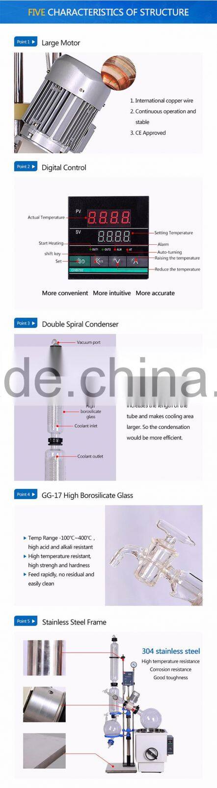 Experimental Lab Distillation Digital Display Rotary Evaporator 20L