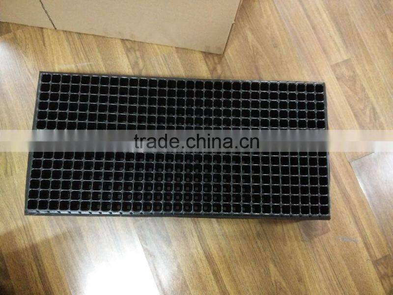 420 cell black HIPS vegetable plants seed nursery trays, stock MOQ 1000pcs