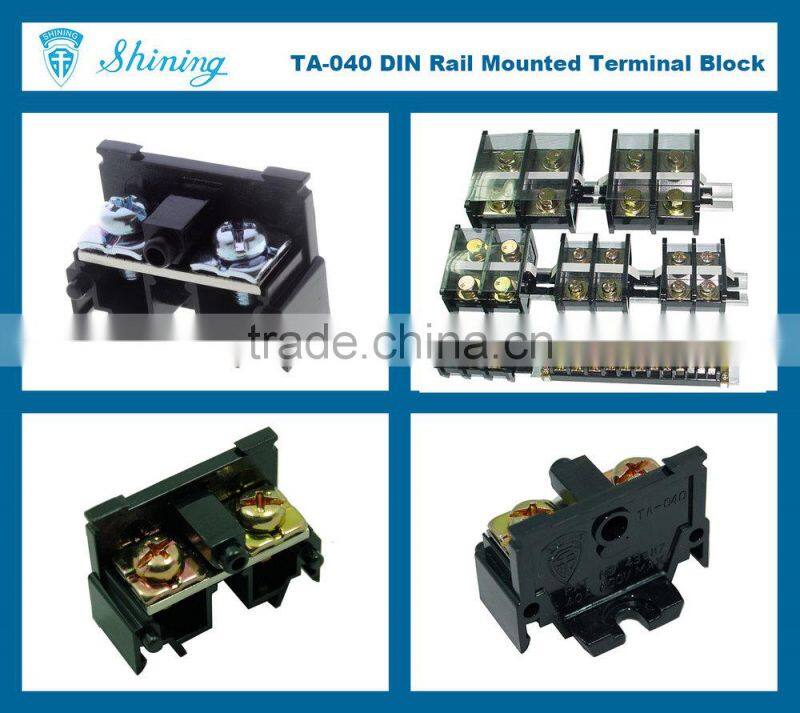 TA-040 Din Rail Type 600V 40A Male Female Screw Terminal Strip